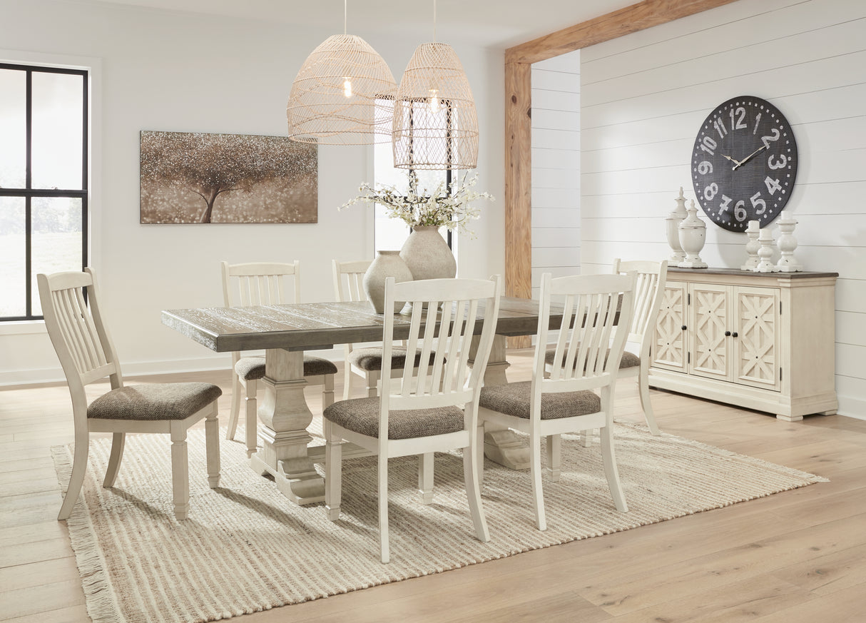 Bolanburg Antique White Dining Table and 6 Chairs with Server from Ashley - Luna Furniture