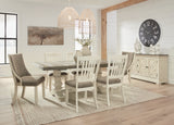 Bolanburg Antique White Dining Table and 6 Chairs with Server from Ashley - Luna Furniture