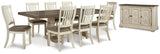 Bolanburg Antique White Dining Table and 8 Chairs with Server from Ashley - Luna Furniture