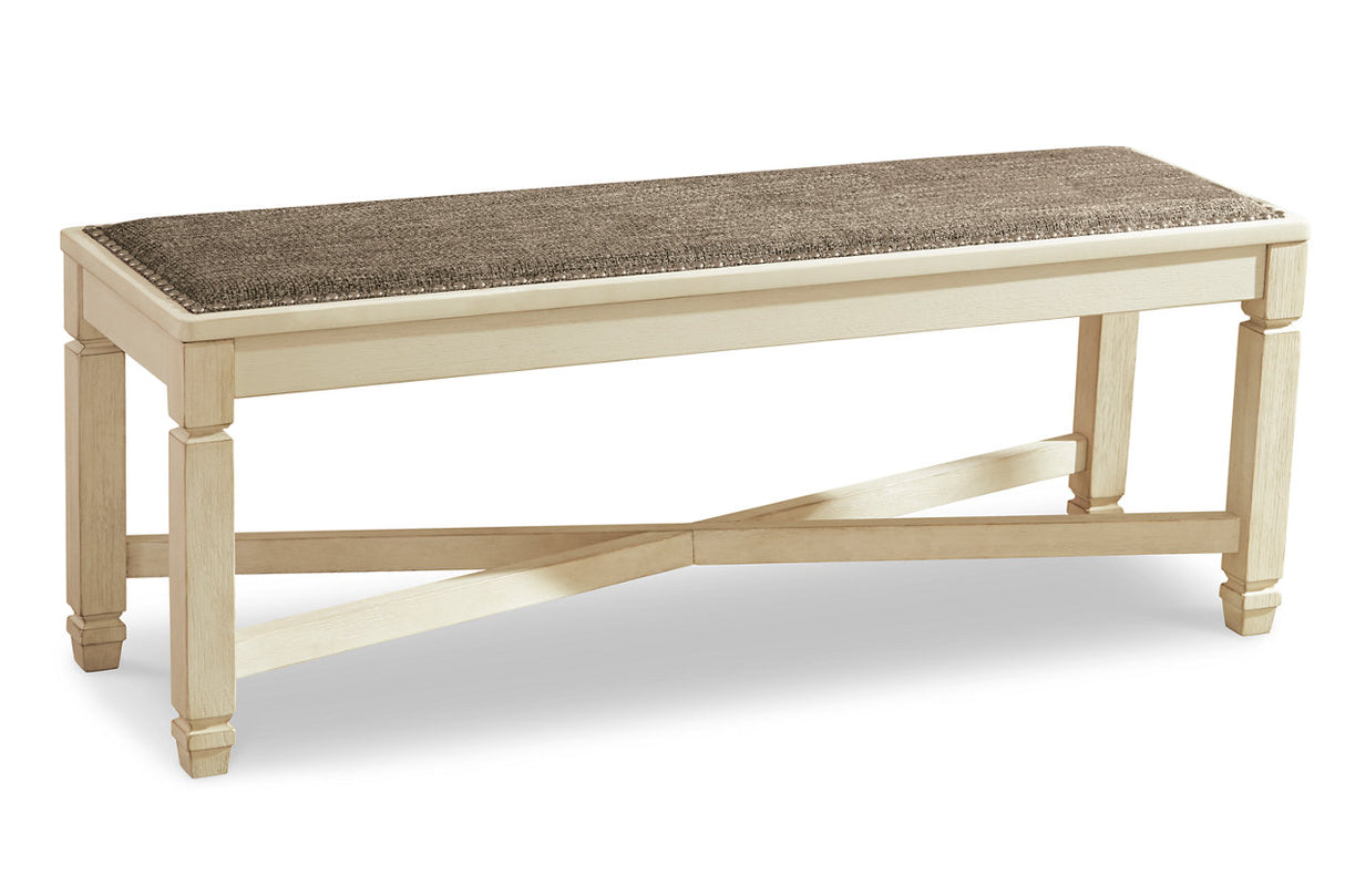 Bolanburg Antique White Dining Table with 2 Chairs and 2 Benches from Ashley - Luna Furniture