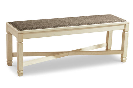 Bolanburg Antique White Dining Table with 2 Chairs and 2 Benches from Ashley - Luna Furniture