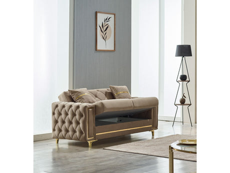 Bolivya 3-pieces (Sofa & Loveseat & Chair) Livingroom Set in Beige from Furnia - Luna Furniture