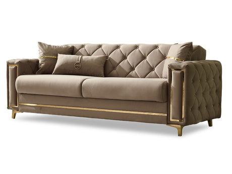 Bolivya 3-pieces (Sofa & Loveseat & Chair) Livingroom Set in Beige from Furnia - Luna Furniture