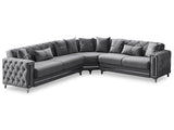 Bolivya Convertible Sectional Sofa in Grey from Furnia - Luna Furniture