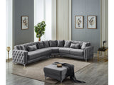 Bolivya Convertible Sectional Sofa in Grey from Furnia - Luna Furniture