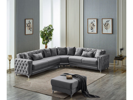 Bolivya Convertible Sectional Sofa in Grey from Furnia - Luna Furniture