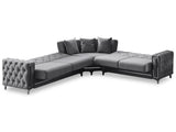 Bolivya Convertible Sectional Sofa in Grey from Furnia - Luna Furniture