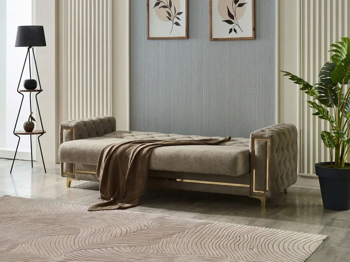 Bolivya Beige Convertible Sofa from Furnia - Luna Furniture