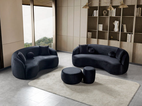 Bonita Black 81" Velvet Loveseat from Nova Furniture - Luna Furniture