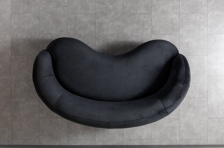 Bonita Black 81" Velvet Loveseat from Nova Furniture - Luna Furniture
