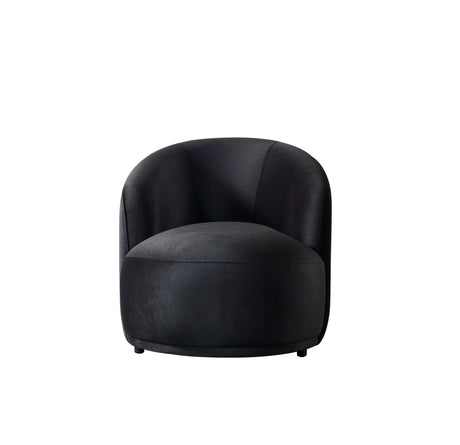 Bonita Black Velvet Accent Chair from Nova Furniture - Luna Furniture