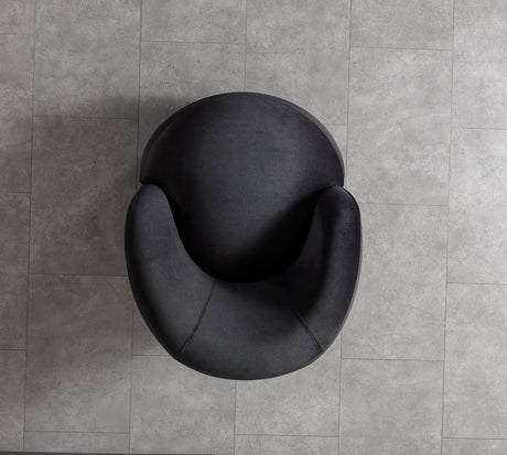 Bonita Black Velvet Accent Chair from Nova Furniture - Luna Furniture