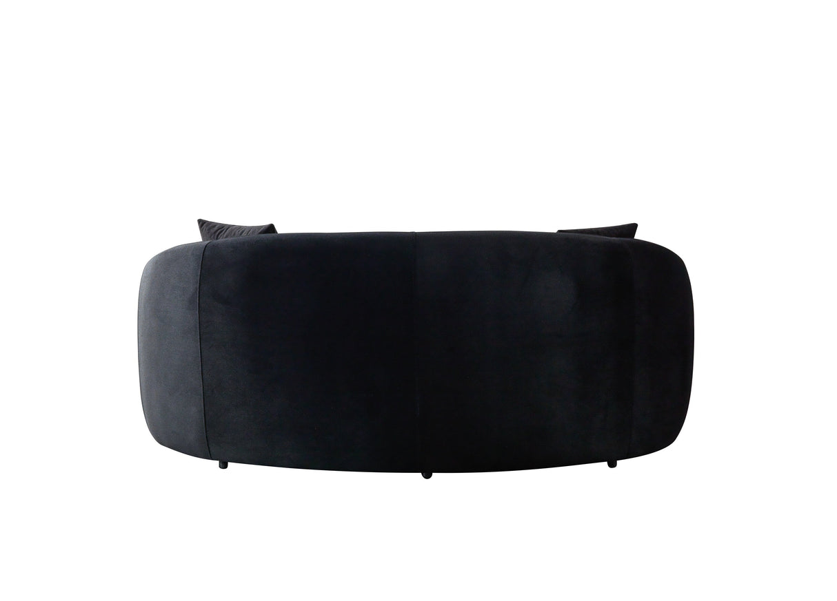 Bonita Black 81" Velvet Loveseat from Nova Furniture - Luna Furniture