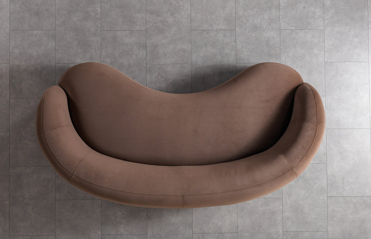 Bonita Coffee Velvet Sofa from Nova Furniture - Luna Furniture