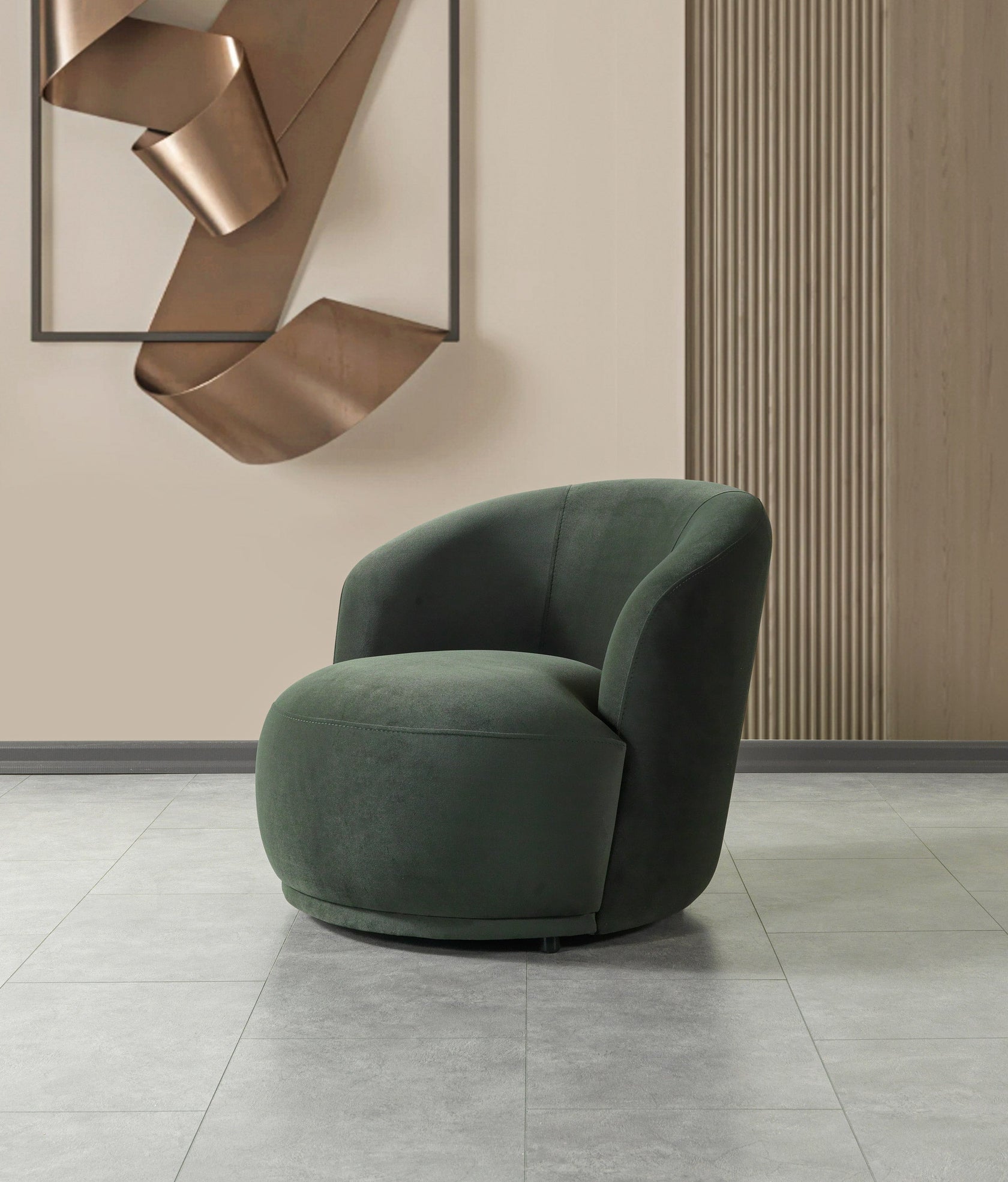 Bonita Green Velvet Accent Chair from Nova Furniture - Luna Furniture