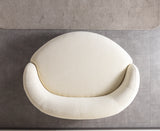 Bonita Ivory Boucle Round Sofa from Nova Furniture - Luna Furniture