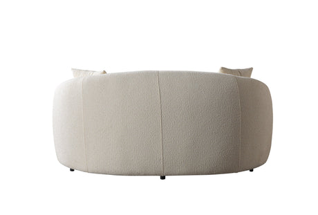 Bonita Ivory Boucle Round Sofa from Nova Furniture - Luna Furniture
