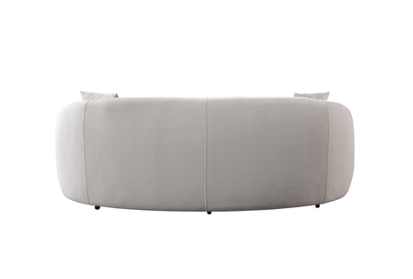 Bonita Ivory Velvet Sofa from Nova Furniture - Luna Furniture