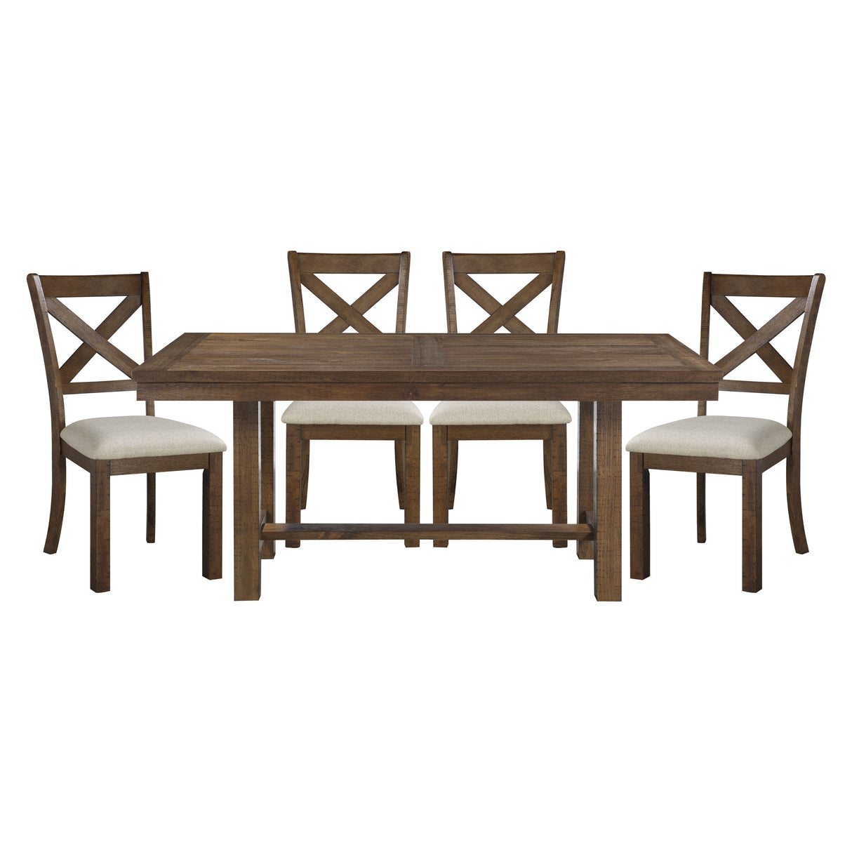 Bonner Brown/Beige 5-Piece 68" Dining Set from Homelegance - Luna Furniture