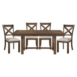Bonner Brown/Beige 5-Piece 68" Dining Set from Homelegance - Luna Furniture
