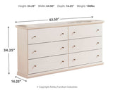 Bostwick Shoals Full Panel Bed with Dresser and Nightstand in White from Ashley - Luna Furniture