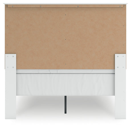 Bostwick Shoals Full Panel Bed with Mirrored Dresser, Chest and 2 Nightstands in White from Ashley - Luna Furniture
