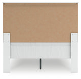 Bostwick Shoals Full Panel Bed with Mirrored Dresser, Chest and Nightstand in White from Ashley Furniture - Luna Furniture