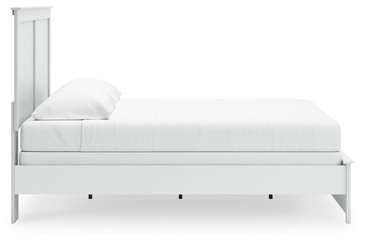 Bostwick Shoals King Panel Bed with Dresser in White from Ashley - Luna Furniture