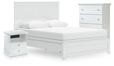Bostwick Shoals Queen Panel Bed, Cheat and Nightstand from Ashley - Luna Furniture
