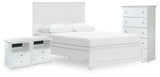 Bostwick Shoals Queen Panel Bed, Chest and 2 Nightstands from Ashley - Luna Furniture