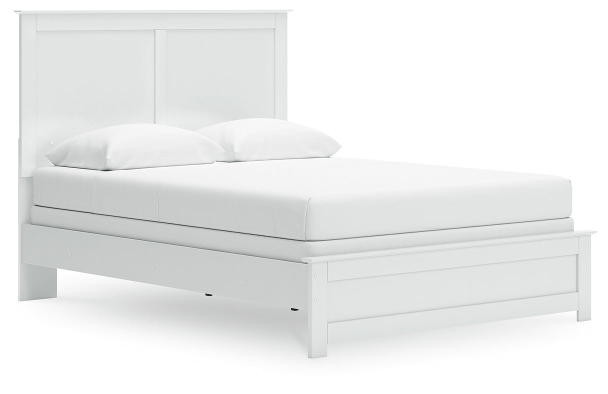 Bostwick Shoals Queen Panel Bed with Dresser and Nightstand in White from Ashley - Luna Furniture