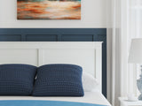 Bostwick Shoals Queen Panel Bed with Dresser and Nightstand in White from Ashley - Luna Furniture