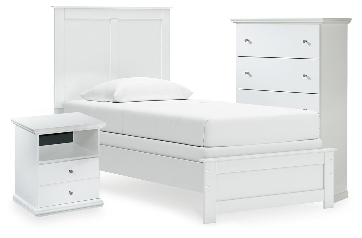 Bostwick Shoals Twin Panel Bed, Chest and Nightstand from Ashley Furniture - Luna Furniture
