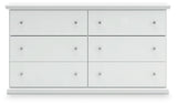 Bostwick Shoals Twin Panel Bed with Dresser in White from Ashley - Luna Furniture
