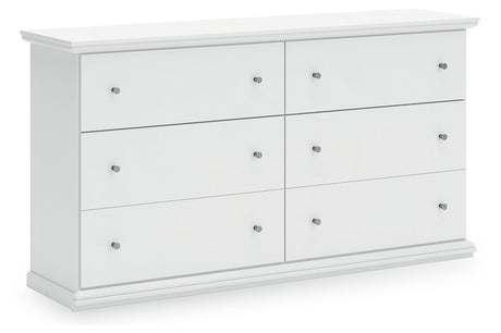 Bostwick Shoals Twin Panel Bed with Dresser in White from Ashley - Luna Furniture