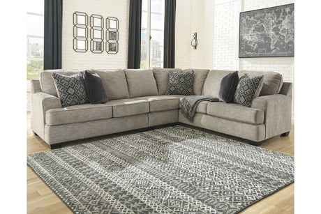 Bovarian Stone 3-Piece Sectional with Ottoman from Ashley - Luna Furniture
