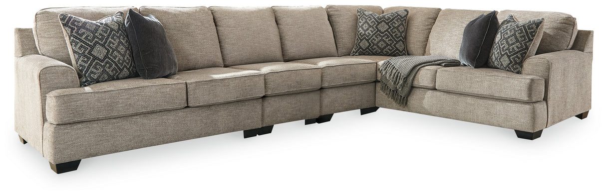 Bovarian Stone 4-Piece Sectional with Ottoman from Ashley - Luna Furniture
