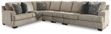Bovarian Stone 4-Piece Sectional with Ottoman from Ashley - Luna Furniture