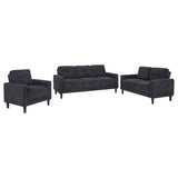 Bowen Gray 3-Piece Upholstered Track Arm Living Room Set from Coaster - Luna Furniture