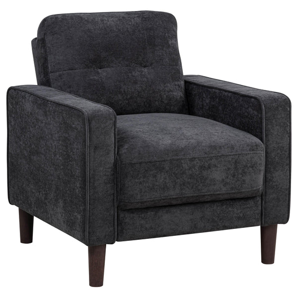 Bowen Gray Fabric Upholstered Track Arm Chair