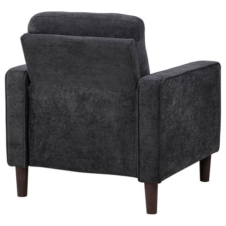 Bowen Gray Fabric Upholstered Track Arm Chair from Coaster - Luna Furniture