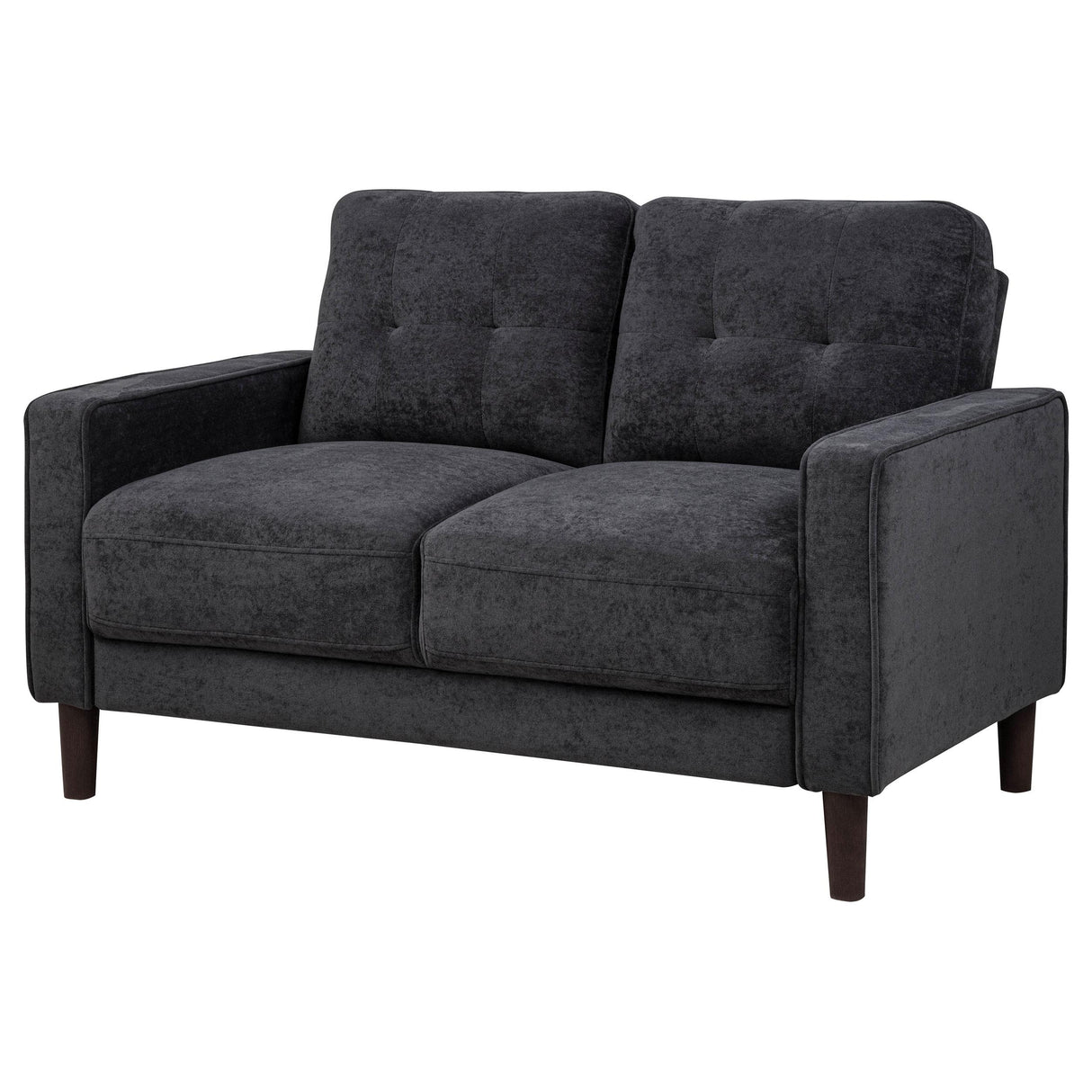 Bowen Gray Fabric Upholstered Track Arm Loveseat from Coaster - Luna Furniture