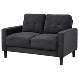 Bowen Gray Fabric Upholstered Track Arm Loveseat from Coaster - Luna Furniture