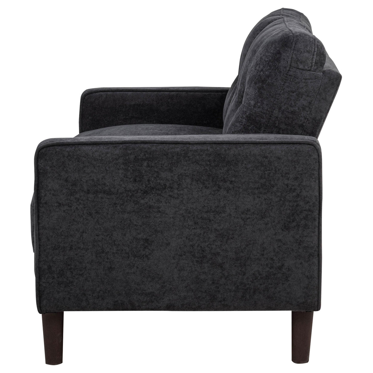 Bowen Gray Fabric Upholstered Track Arm Loveseat from Coaster - Luna Furniture
