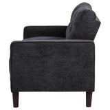 Bowen Gray Fabric Upholstered Track Arm Loveseat from Coaster - Luna Furniture
