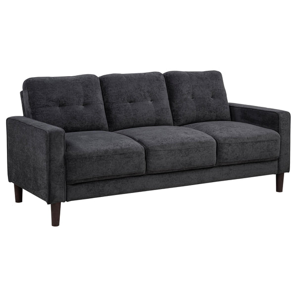 Bowen Gray Fabric Upholstered Track Arm Sofa