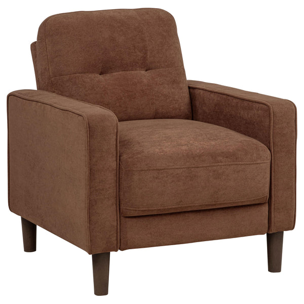 Bowen Rust Fabric Upholstered Track Arm Accent Chair