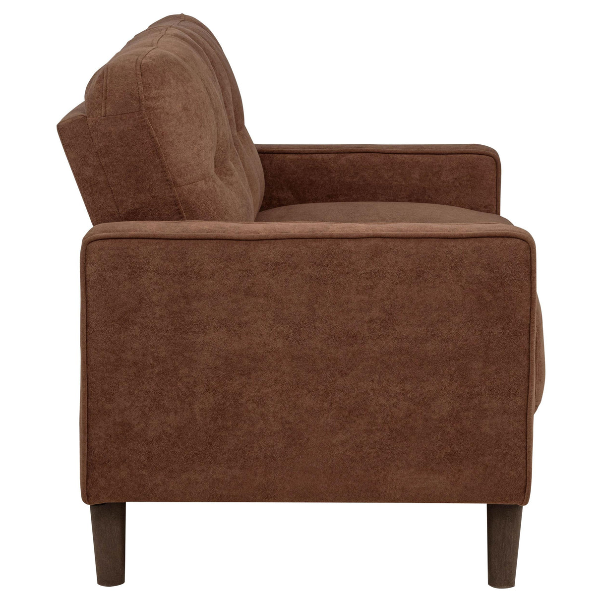 Bowen Rust Fabric Upholstered Track Arm Loveseat from Coaster - Luna Furniture
