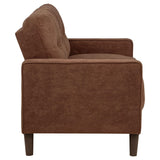 Bowen Rust Fabric Upholstered Track Arm Loveseat from Coaster - Luna Furniture