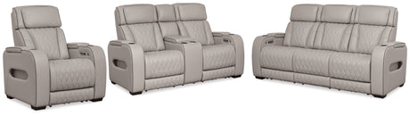 Boyington Sofa, Loveseat and Recliner in Gray from Ashley - Luna Furniture